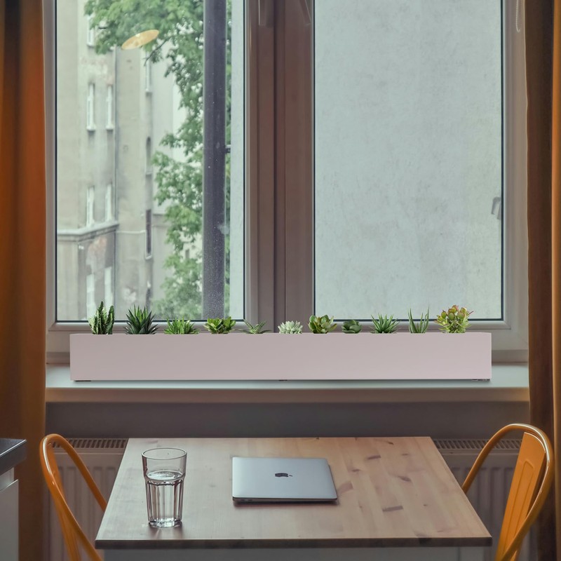 GZGNEEVL Window Sill Planter Box Trough Rectangle Planter Long Window
