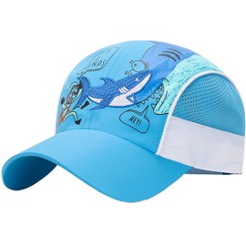 YeeHeen Baseball Cap for Kids Quick Drying Mesh Hat Adjustable Breathable Cap Sun Summer Outdoor Hats for Boys Girls Blue