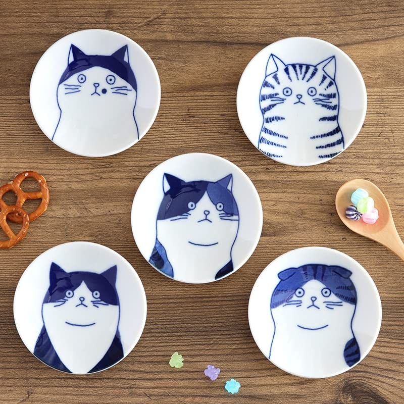 EAST table SHICHITA Cat Bean Plate, 3.1 inches (8 cm),