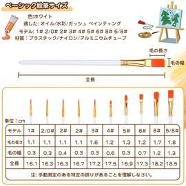 Brushes Brushes Painting Basic Paint Brushes Set of 10 Oil Painting Flat Head Brush Painting Brushes Multi-functional Watercolor Brushes Oil Painting Brushes Soft and Flexible High Absorbent Adults Kids Beginners Acrylic Paint Painting Supplies Short Bru