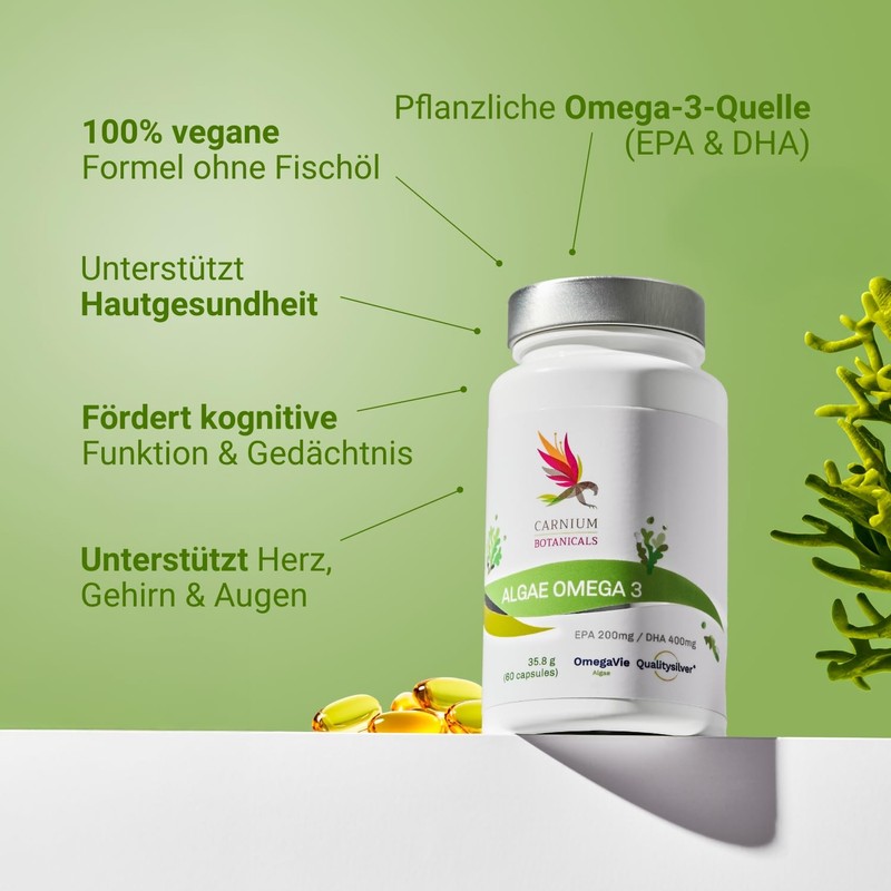 Carnium Botanicals Algae Omega 3 - Omega 3 Vegan Algae