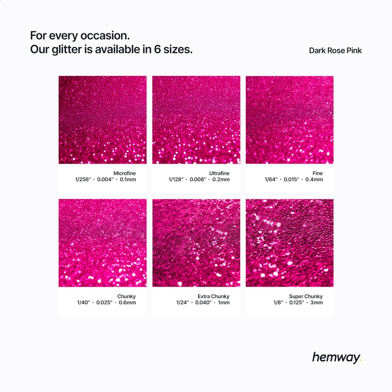 Hemway Premium Ultra Sparkle Glitter Multi Purpose Metallic Flake for