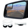 Ampper Rhombus Shaped Blind Spot Mirror, HD Glass Frameless Convex