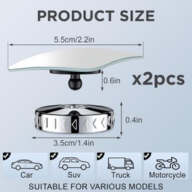 Toter Winkel Spiegel Auto-2 Stück Weitwinkelspiegel für Außenspiegel, Universale Toter-Winkel-Spiegel zur Beseitigung des toten Winkels beim Fahren, für Allzweckfahrzeuge, LKWs, SUVs