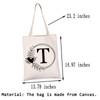 HOLLP Alphabet Shopping Bag A/C/J/K/M/S/T/N/B/L/R Letter Initial Tote Bag (Tote