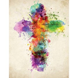 Diamond Painting 5D DIY Kits for Cross,Diamond Painting Full Drill Tool Embroidery Pictures Arts Craft for Christmas Home Wall Decor Cross