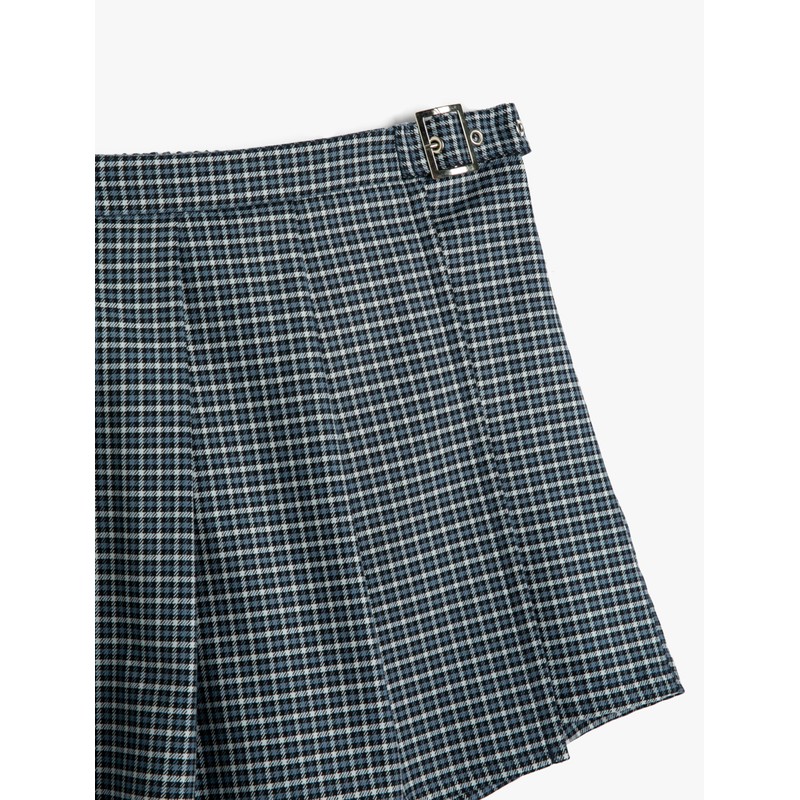 Koton Girls' Pleated Skort with Buckled Detail Shorts, (7C2)