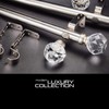 ILAISIHOME Luxury Silver Decorative Single Curtain Rod Set with Crystal-clear