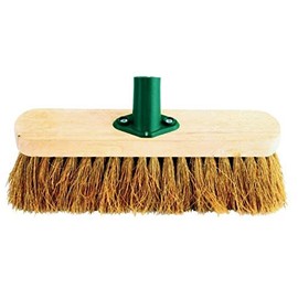 Jantex CD796 Wooden Broom Head, Soft, Coco, Size: 305 mm, 12"