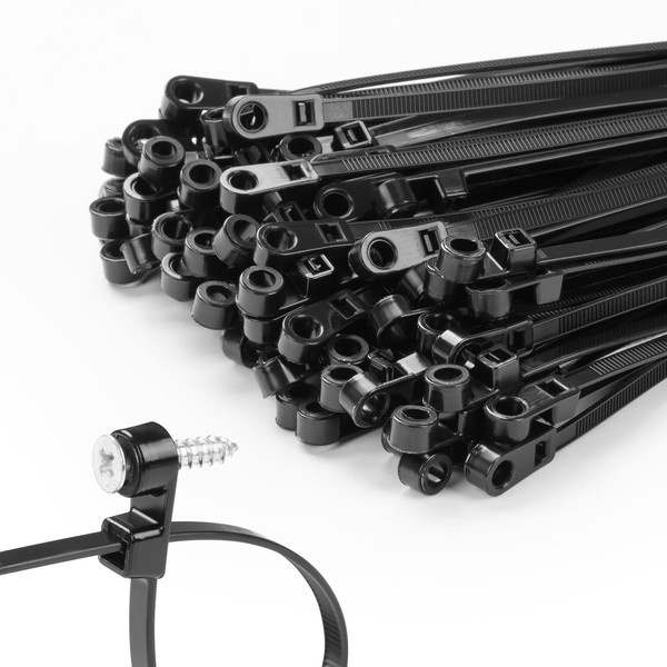 MasiStranth MasiStranth 200 PCS 12 inch Black Zip Ties with