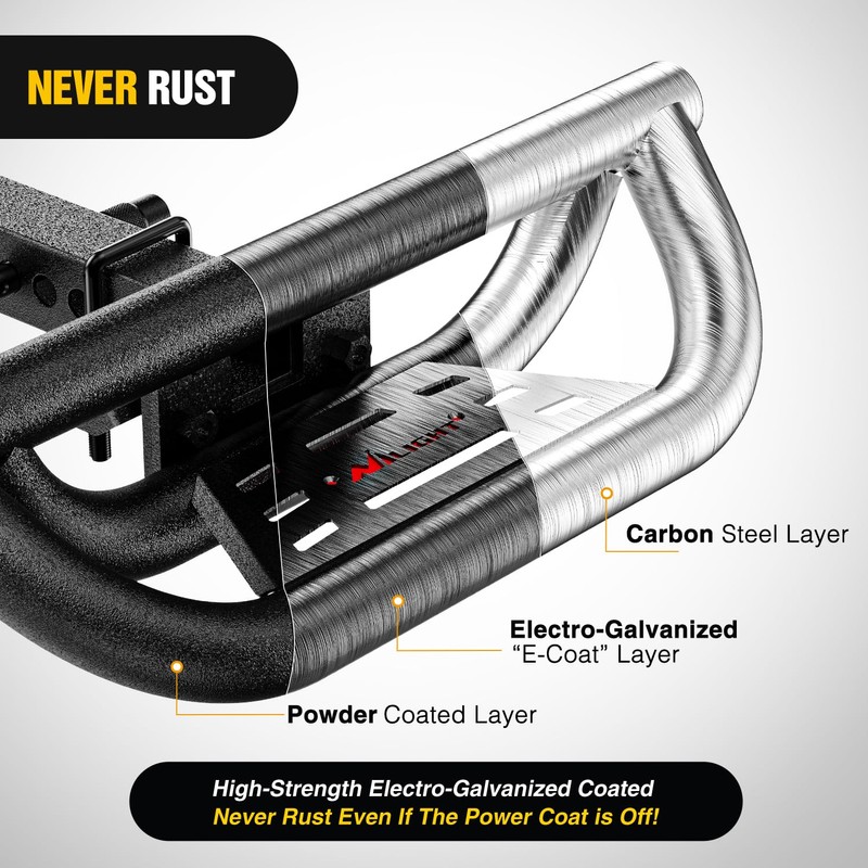 Nilight Universal Hitch Step Textured Black Drop Trailer Hitch Step