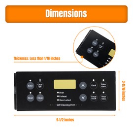 Gopayia Replacement 316220805 Control Board Overlay for Frigidaire Range Stove Oven, Touchpad Overlay Replaces 316220818 316220841 318214502