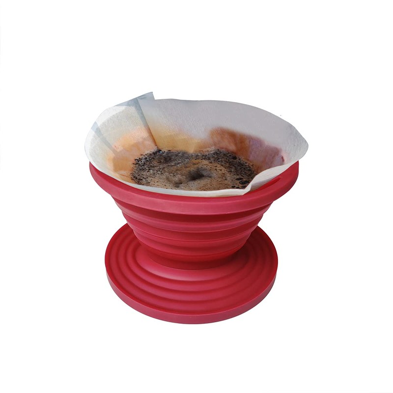 zhuohai Collapsible Silicone Coffee Dripper, Reusable Coffee Filter Cone for