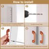 sourcing map 6Pcs Wood Drawer Pulls Handles, 64mm/2.5" Hole Spacing