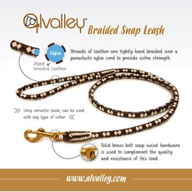 Alvalley Braided Snap Lead for Dogs 6ft - Medium