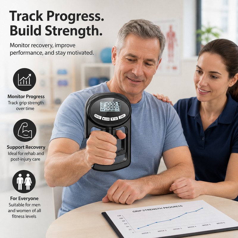 Digital Grip Strength Tester for Men & Women – 265