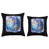 Earth In Ice Cube Climate Change Art Throw Pillow