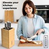 KAIZEN Bamboo Knife Block - Perfectly Sized Universal Knife Holder