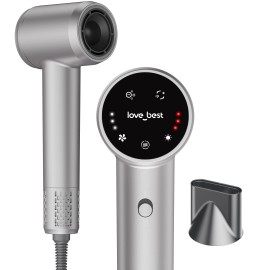 Professional Salon Hotel Travel Home Electric Hair Dryer BLDC 1400W Ionic Compact Lightweight Portable 3-Speed Concentratorcolor: Steel Gray, plug type: Us Plug, Voltage (V): 110-120 V