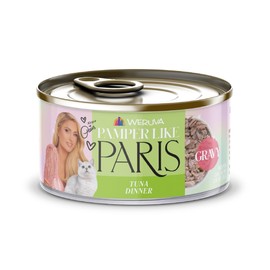 Weruva Paris Hilton Pamper Like Paris Tuna Dinner in Gravy 2.47oz Can, Pack of 12
