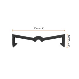 HARFINGTON 200pcs Pegboard Hook Locks 2" Length Plastic Peg Hanger Fixer Pegboard Display Hook Organizer Peg Board Hook Clip Retainers for Fixing Shelf and Peg Hook, Black