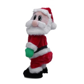 TOYANDONA Santa Claus Figure Twisted Wiggle Twerking Shaking Hips Christmas Electric Toy Kids Christmas Holiday Decorations English