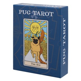 Thames & Kosmos Pug Tarot, Tarot Cards with Funny Dog Illustrations, Easy-to-Use Tarot Cards Deck, Family Games for Adults and Kids, Age 12+