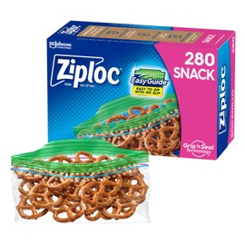 Ziploc Ziploc Snack Bags for On the Go Freshness, Grip 'n Seal Technology for Easier Grip, Open, and Close, 280 Count