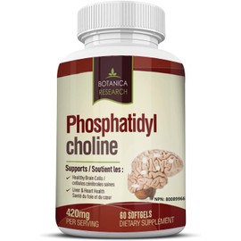 PhosphatidylCholine Complex an All-Natural Nootropic Formula for Brain Health, Liver & Cognitive Support - 60 Phosphatidyl Choline Capsules by Botanica Research