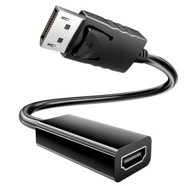 BHHB 4K DisplayPort to HDMI with Latch Disposable Transmission Adapter (Male to Women) for HDTV, Computer, Monitor, Desktop, Laptop, Projector More