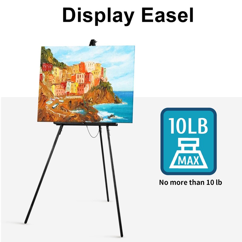 Falling in Art 65" A-Frame Tripod Easel Stand, Wooden Display