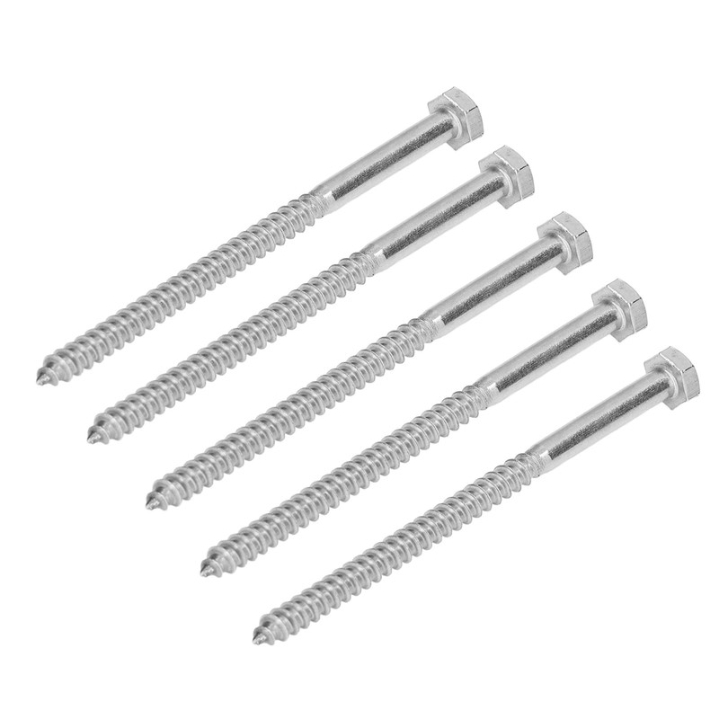 304 Stainless Steel Half Thread Bolt Wood Hex Lag Screws