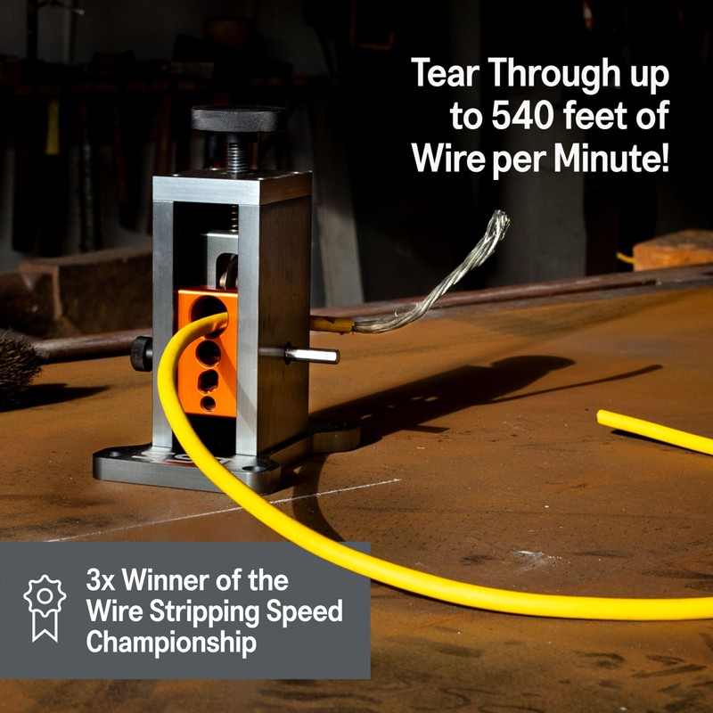 SST - Wire Stripping Machine - Drill-Powered Scrap Wire Stripper