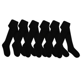 6 Pair Packs Tights Boys and Girls Back to Schools Pairs Warm Cotton Rich Plain Soft Children 2-13 Year MULTIPACK (6 PRS Plain Black - 3-4 Years)