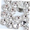 TEHAUX 72pcs Transparent Flatback Glass Rhinestones for Embellishments Crystal Rhinestones