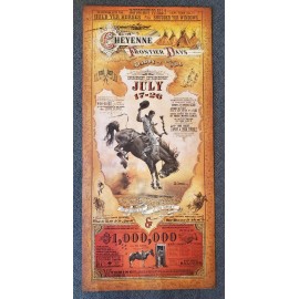 *signed* WYOMING Cheyenne Frontier Days Rodeo poster Bob Coronato vintage cowboy