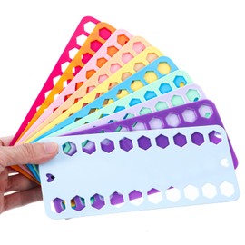 10PCS Cross Stitch Thread Organiser Embroidery Floss Holder Needlework Project Card Plastic Sewing Thread Winding Plate Board Card Cross Stitch Supplies Needlework Holder Storage Tool (Mixcolor)