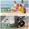 Solar Powered Portable Camping Fan,10400mAh rechargeable Solar Power Cordless Battery