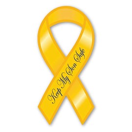 Keep My Son Safe Ribbon Magnet by Magnet America Is 8" x 3.875" Made for Vehicles and Refrigerators