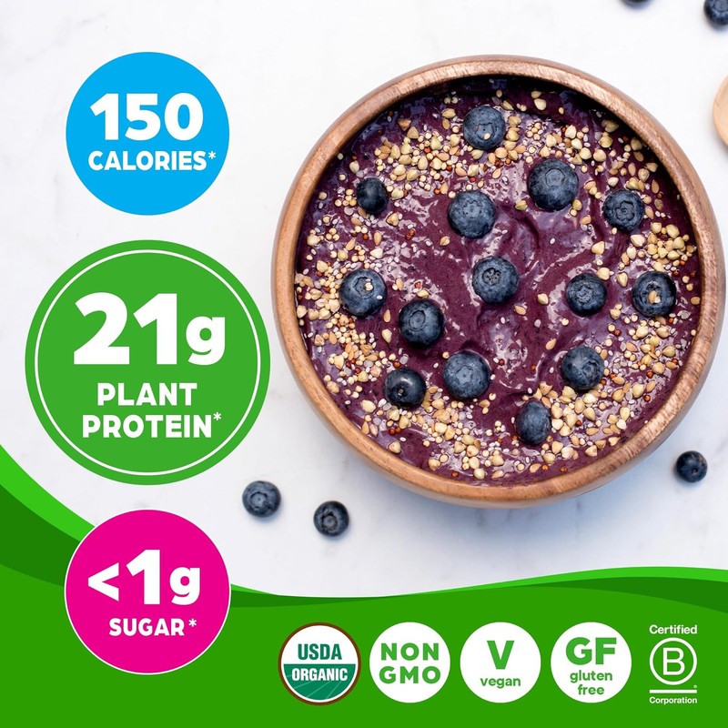 Orgain Organic Vegan Protein Powder, Vanilla Bean - 21g Plant