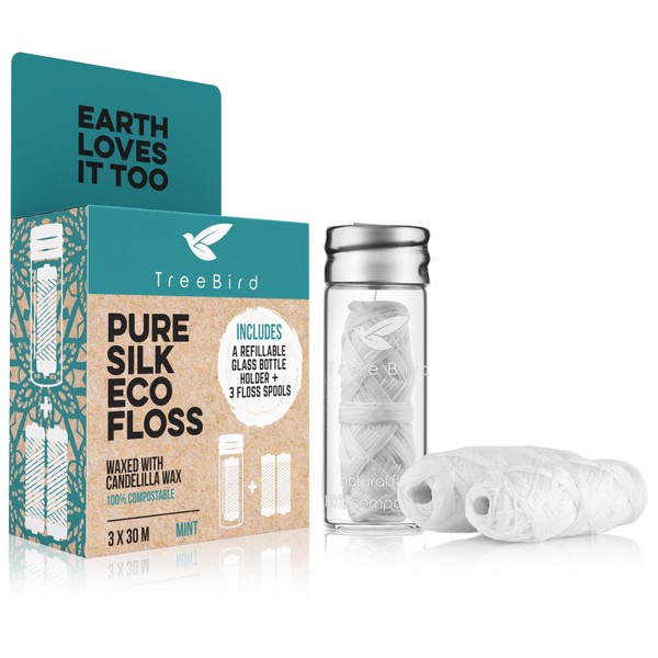 Biodegradable Dental Floss by TreeBird | Refillable & Reusable Zero