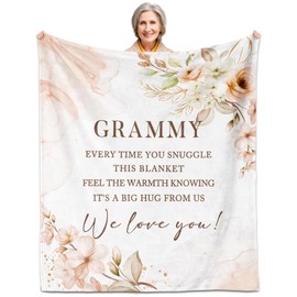 BDASWLY Grammy Gifts, Gifts for Grammy Blanket 60" x 50", Grammy Birthday Gifts, Grammy Gifts for Mothers Day, Grammy Gifts for Grandma, Grammy Gifts from Grandkids, Grammy Gift for Christmas