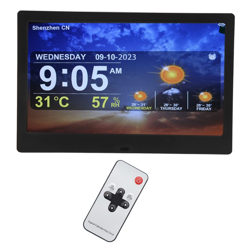 Cryfokt Large Display Digital Calendar Alarm Clock with Remote Control