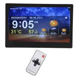 Cryfokt Large Display Digital Calendar Alarm Clock with Remote Control (US Plug)