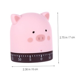 Ciieeo Cartoon Kitchen Timer Countdown Mechanical Timer for Cooking Baking and Games Adorable Pig Design for Easy Management Chefs