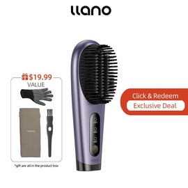 llano 【2025 Llano Upgraded Cordless Hair Straightener Brush】 Perfect Gift for Her | USB Rechargeable, Lightweight & Travel-Friendly | Gift Boxed-Spring Gifts-Springtok iron curling 2 in 1 heated - Color: White