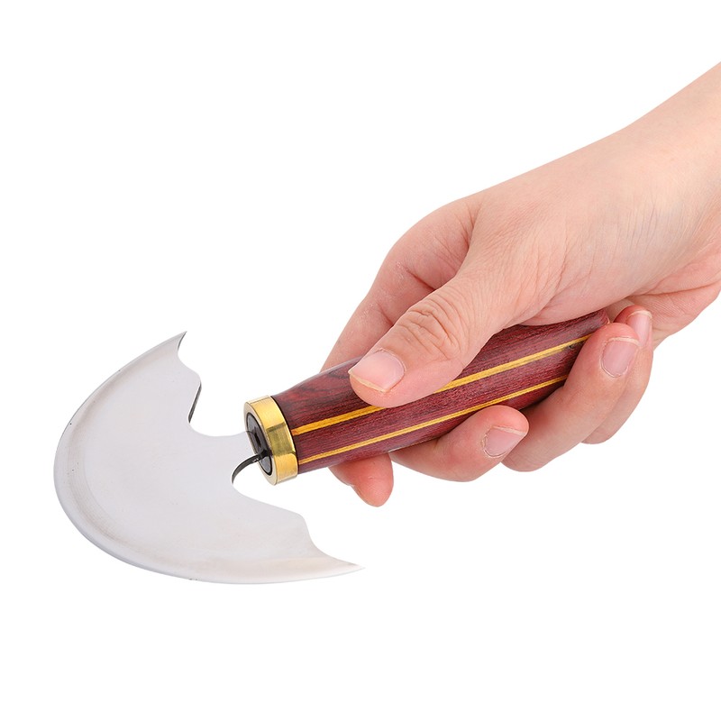 Leather Knife Cutting Trimming Tool Round Shape Imported Steel DIY