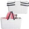 ZOOFOX 3 Pack Plastic Storage Basket with Handle, Portable Shower
