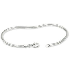 Beads R Us ® - Solid Sterling Silver 3mm thick Snake Chain Unisex Bracelet