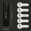 TEQY Thermos Flask with LED Display, 500 ml, Stainless Steel